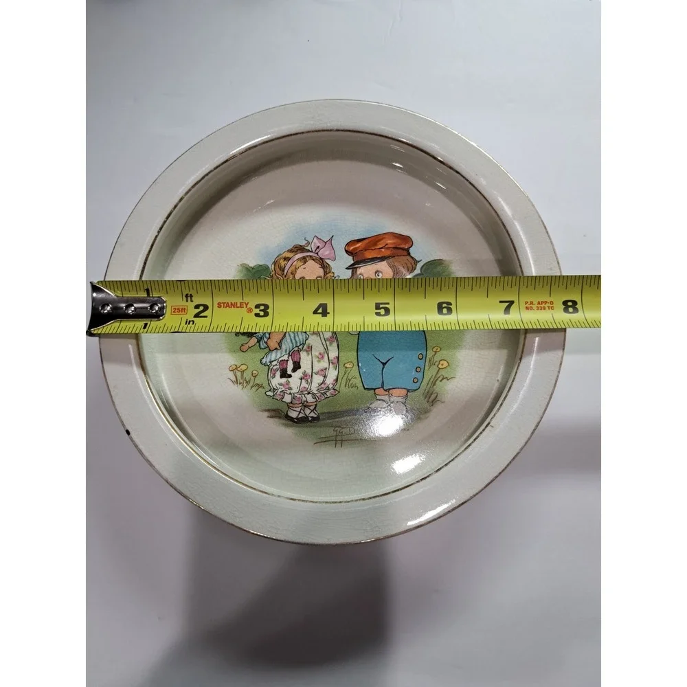 Vintage Buffalo Pottery Children's Dish Cambells Soup‎ Kids